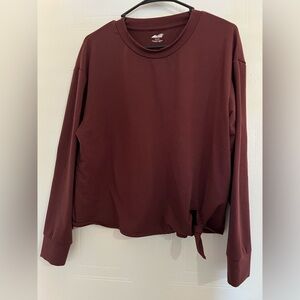 Avia Women's Burgundy Long Sleeve Top